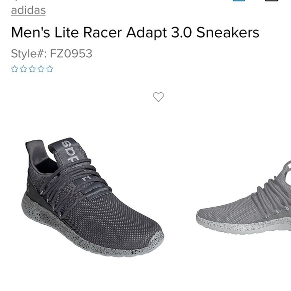 NWT men’s adidas lite racer adapt 3.0 grey cloud foam sneakers/shoes size 11 - Picture 7 of 7